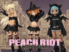 Peach Riot Witchy Punk 130mm Collectible Figure Set with Gigi Poppy Frankie Doll