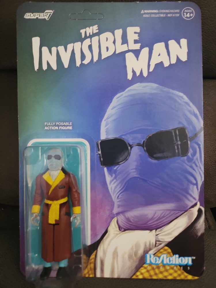 Universal Monsters Super7 ReAction: THE INVISIBLE MAN Unopened & Unpunched