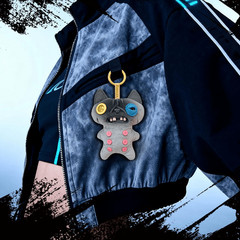 Fuggler Dark Alley Night Cat Plush Toy Keychain Blind Box Charm 3.9in Gift