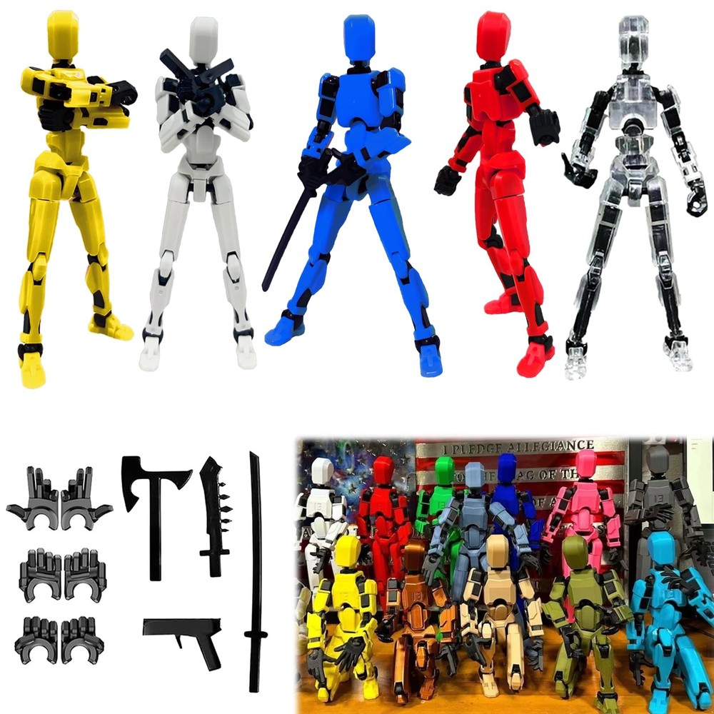 2025 Titan 13 Action Figures Set – 3D Printed Multi-Jointed Collectibles 5pcs