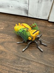 Vintage 80s LH V World Invading Insects Yellow Cicada, Pink Moth Transforming KO