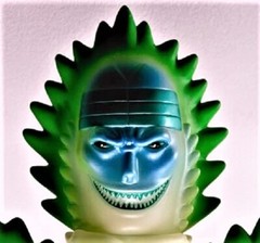GIANT 15″x10″ GLOW KITTY FIRE 2006 MIRRORMAN MONSTER SUPER 7 KITEFIRE NAGATA MIB