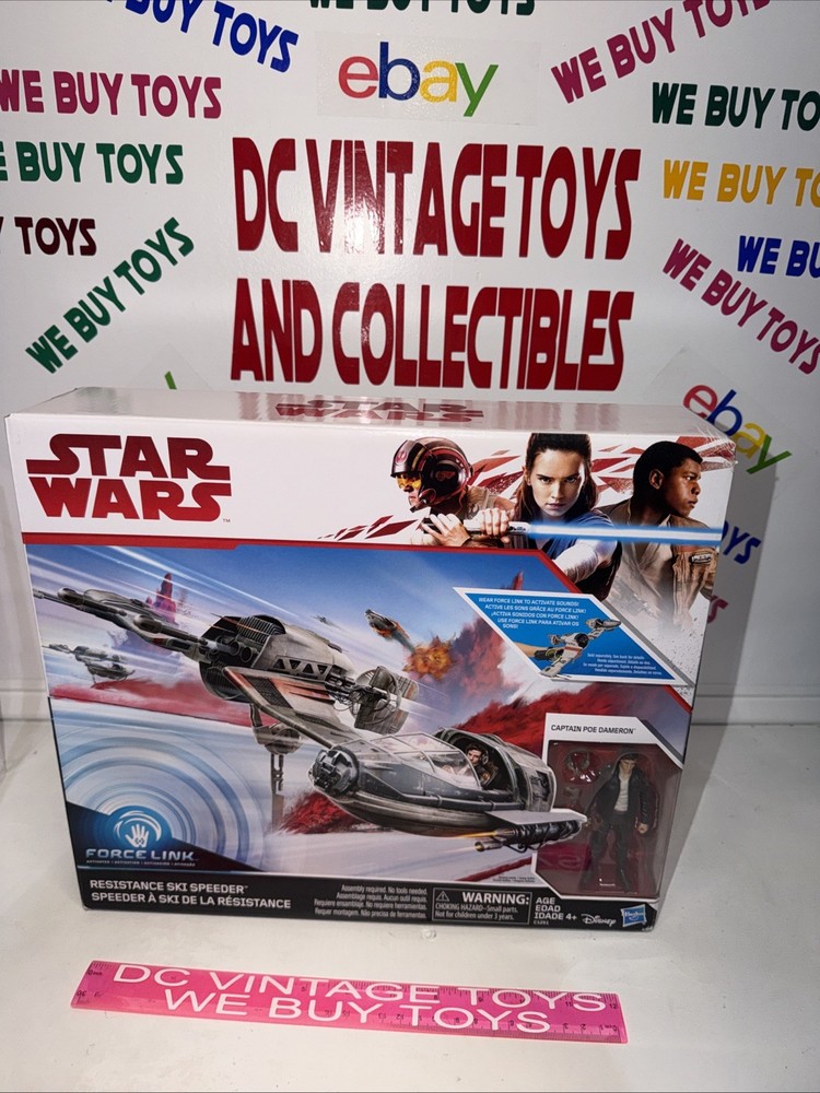 Star Wars The Force Awakens Resistance Ski Speeder w/ 3.75″ Poe Dameron Figure