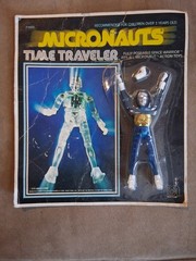 Vintage 1976 MICRONAUTS Blue Time Traveler Figure MEGO MOC New On Unopened Card