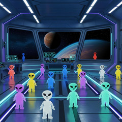 30 Pcs Mini Alien Figures Bulk Glow in the Dark Small Little Tiny Aliens Figurin