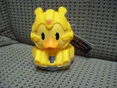 Bumblebee, Transformers 2.5″ Rubber Duck with tag attached New!