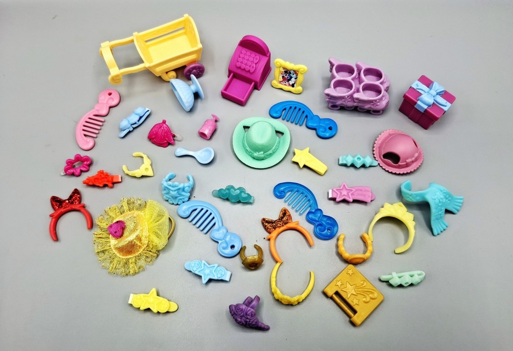 My Little Pony G4 Mixed Accessories Lot 37 Hats Wagon Bow Headbands Crowns Clips