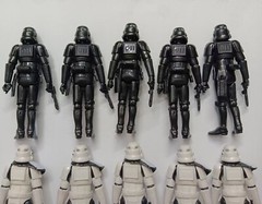 lot of 10 Hasbro Star Wars Shadow Stormtrooper Black Troopers figure w gun 3.75″
