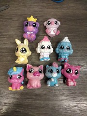 Tic Tac Toy XOXO Blip Friends Glitter Figures & Pets – LOT See Pictures) 9 Total