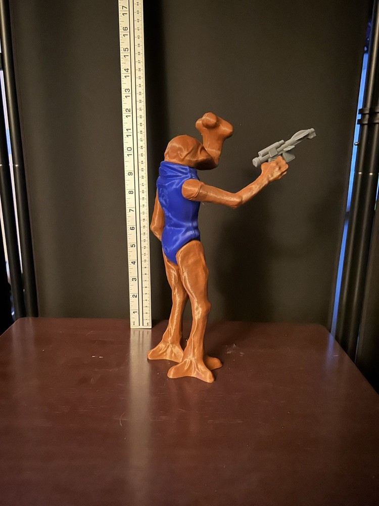 Oversized Star Wars Hammerhead Action Figure 12” tall FDM printed w/ blaster