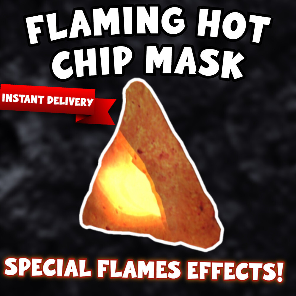 Roblox Flaming Chip Mask – [GLOBAL | ALL PLATFORMS]