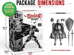 T13 Medieval Knight Action Figure 3D Printed Articulated Model Kit Silver