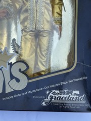 Elvis Presley Graceland 12 in Action Figure w/ Guitar Mic 1984 with souvenir cup
