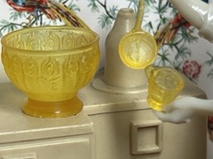1:24 1950 Dollhouse Diorama Hostess Inspired by Marx with punch bowl set
