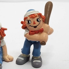 Vintage Raggedy Ann & Andy PVC Figures X3 1981 W Berrie 2.5″ COL-5053
