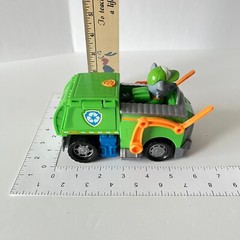 Paw Patrol Rocky Pup Figure and Transforming Recycle Truck with Pop Out Tools