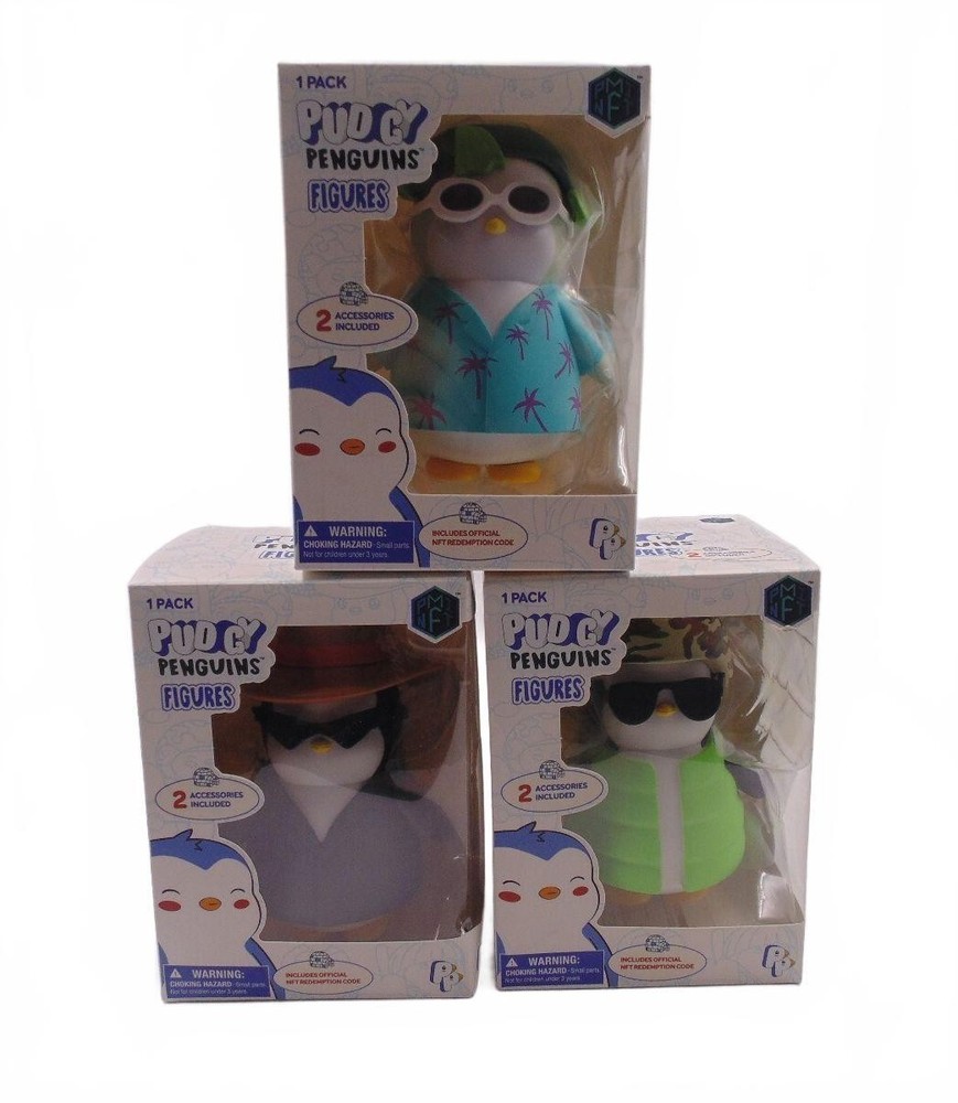 Pudgy Penguins Figures Series 1 – 3 Penguins Redemption Code NEW