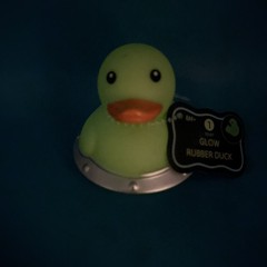 NEW, GLOW IN THE DARK- Rubber Duck – Mini Figure – 2.5″ – SPACESHIP