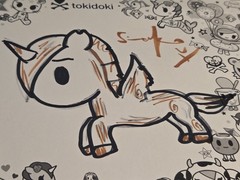Tokidoki Unicorno Original Art Sketch by Creator Simone Legno GROOT at NYCC 2017