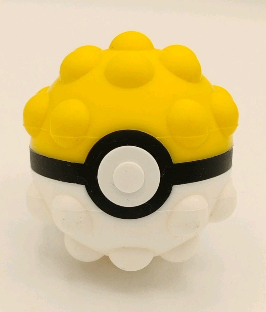 Pokemon Nintendo Knobby Silicone Yellow Pokeball Stress Ball, Fidget Ball