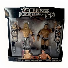 WWE Deluxe Aggression 2 Pack Edge Vs Batista Jakks Pacific