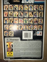 G.I. Joe Dr Mindbender V1 1985 Sealed 38 Back Hasbro New Sealed Free Shipping