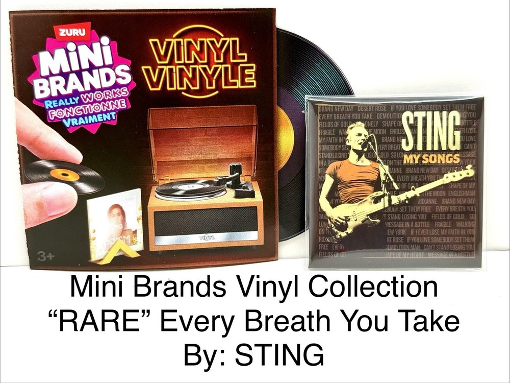 RARE Mini Brands Vinyl Really Works EVERY BREATH YOU TAKE BY STING ￼