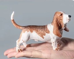 Basset Hound Dog Animal Toy PVC Action Figure Kids Toys Party Doll Gifts