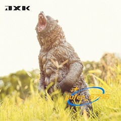 JXK 1/6 Fierce Brown Bear Figure Animal Model Scene GK Decoration Gift Toys New