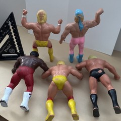 Lot 5 WWF WWE Vintage LJN Wrestling Figures – Hogan / JYD / Valentine / Ventura