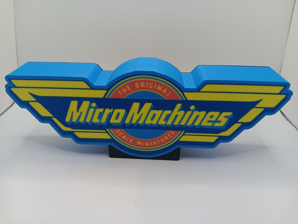 Retro Micro Machines logo lightbox sign light box for collection display