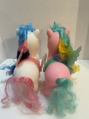 My Little Pony White & Pink 9” Large Size Lot Of 2 Pink And White With Wings