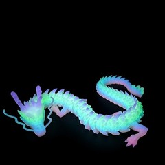 17.72inch 3D Printed Dragon Model,Articulated Animals figure,Toys Home Decor