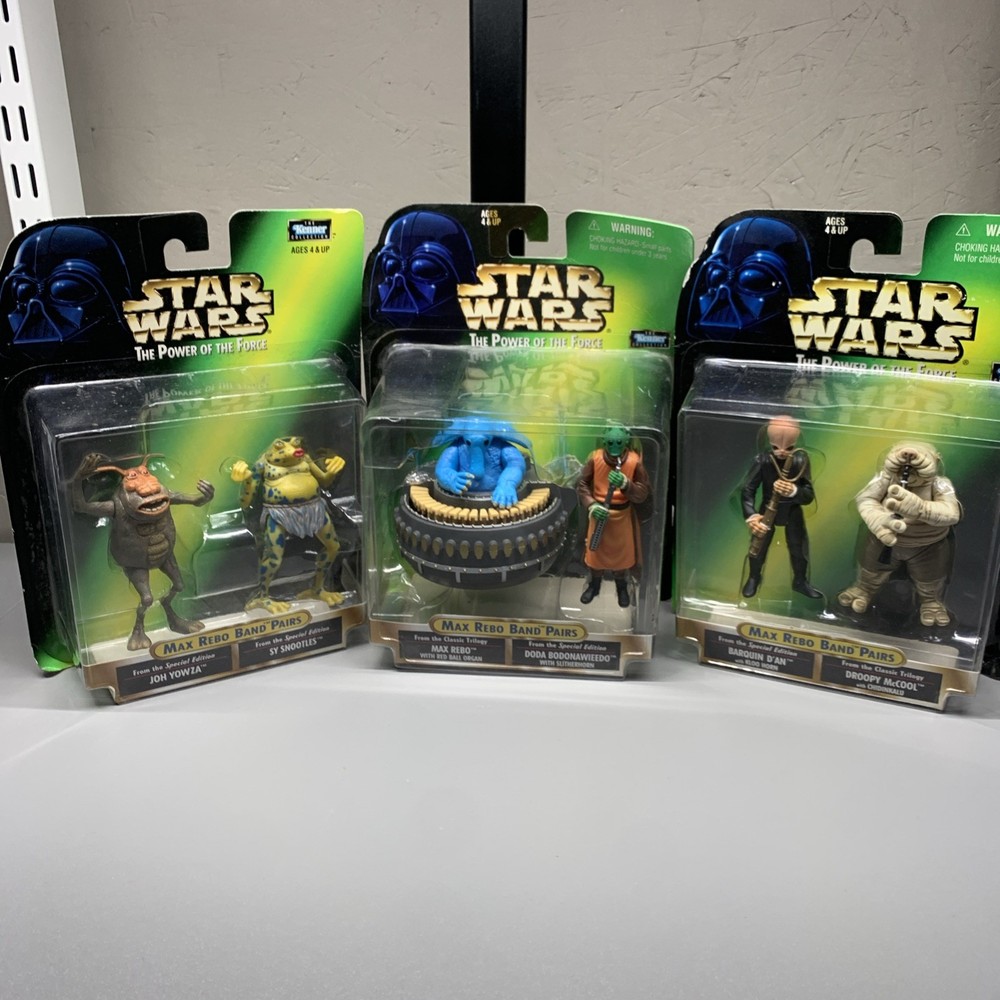 Free Shipping==Star War =Max Rebo Band Pairs + Set of 3 = POTF = NEW & SEALED