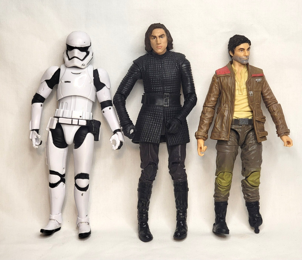Star Wars Black Series Figure Lot Kylo Ren First Order Stormtrooper Poe Dameron