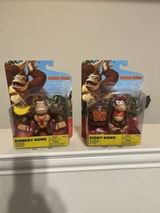 Jakks Pacific World Of Nintendo Donkey Kong And Diddy Kong 4” Figures Set of 2