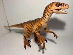 Jurassic Park Lost World Amber Collection Tiger Velociraptor Mattel Fodder 1/12