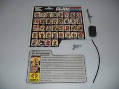 1986 Dr Mindbender Cobra Figure G.I. GI Joe 3.75 ARAH *Complete wrong color gun*