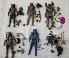 neca predator action figure lot Plus Extras