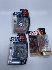 Star Wars Figure Lot Shock Trooper Aqua Droid Sarco Plank Hasbro 2012