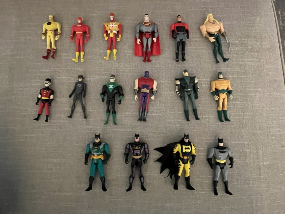 DC Comics Action Figure Lot Batman Superman Robin Green Lantern Flash 15 Loose