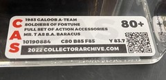 Vintage 1983 A-Team Mr. T B.A. Baracus Galoob AFA/CAS 80/85/85 Sealed Figure MOC