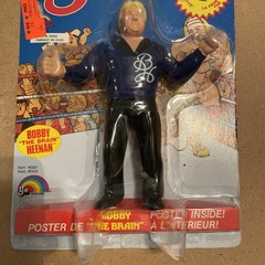 WWF LJN wrestling superstars Bobby “the brain” Heenan wrestling figure W/Poster