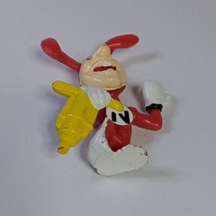 4 Vintage 1980s Dominos Pizza Avoid the Noid Bomb Advertising Mini Figure Set