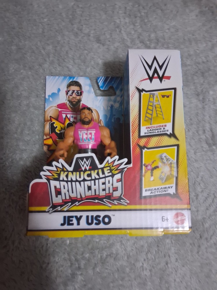 WWE Jey Uso Knuckle Crunchers Series 9 Pink Yeet Mattel Figures Bloodline