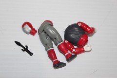 GI Joe Cobra Slice v4 2002 Red Ninja Vintage w Knife broken o ring, no fabric, a