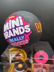Mini Brands Really Works MINI RECORD PLAYER + CAPSULE Vinyl Playset Series 1 NEW