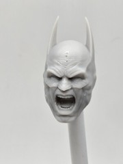 3d Print MAN BAT HEAD YELLING 7″ Select DC Multiverse Scale