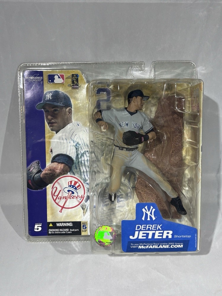 Derek Jeter McFarlane MLB Series 5 New York Yankees Grey Uniform. New