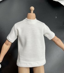 1/6 Scale Tee White Short Sleeves T-Shirt For 12″ Male Action Figure Doll Toys